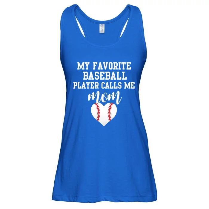 My Favorite Baseball Player Calls Me Mom Gift Ladies Essential Flowy Tank