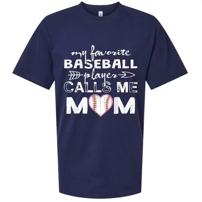 My Favorite Baseball Player Calls Me Mom Sueded Cloud Jersey T-Shirt