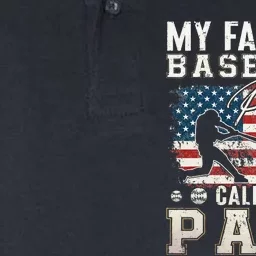 My Favorite Baseball Player Calls Me Papa American Flag Softstyle Adult Sport Polo