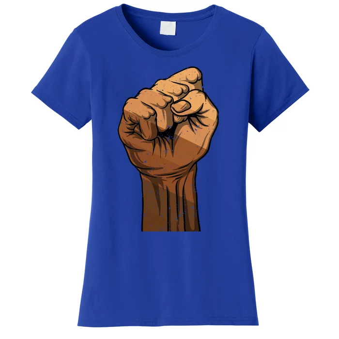 Melanin Fist Black History African American Juneteenth Meaningful Gift Women's T-Shirt