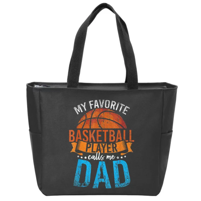 My Favorite Basketball Player Calls Me Dad vintage Zip Tote Bag