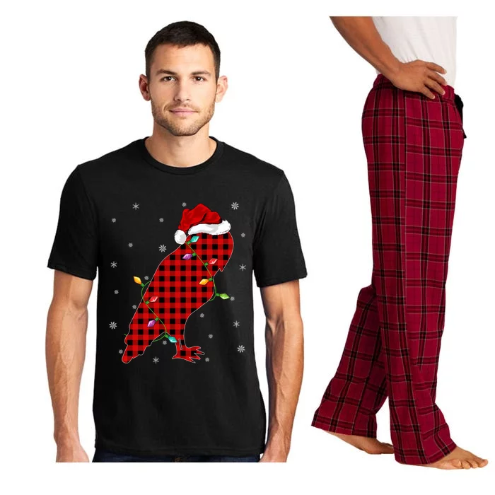 Matching Family Buffalo Plaid Barn Owl Bird Christmas Pajama Meaningful Gift Pajama Set