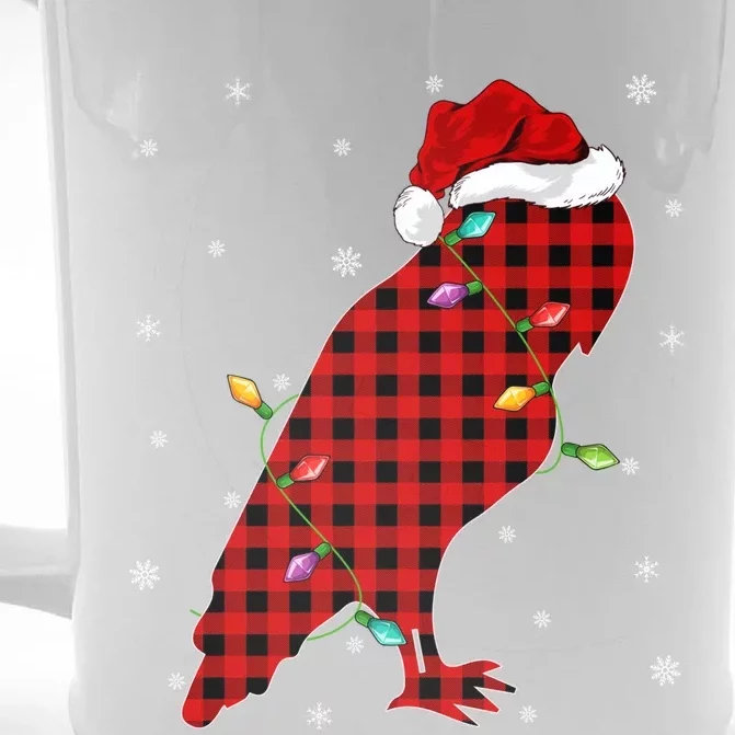 Matching Family Buffalo Plaid Barn Owl Bird Christmas Pajama Meaningful Gift Front & Back Beer Stein