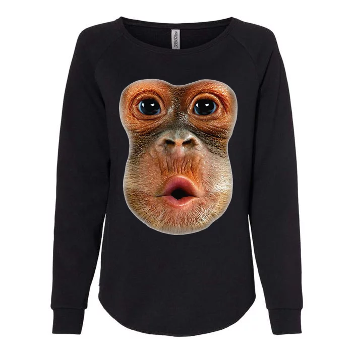 Monkey Face Breath Funny Womens California Wash Sweatshirt