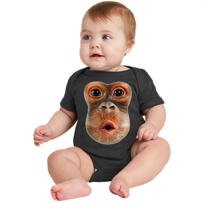 Monkey Face Breath Funny Baby Bodysuit