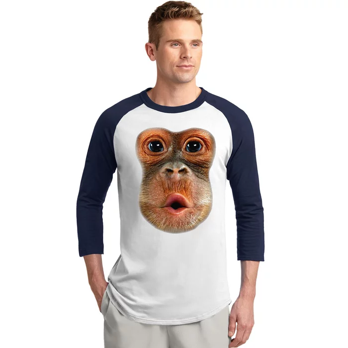 Monkey Face Breath Funny Baseball Sleeve Shirt