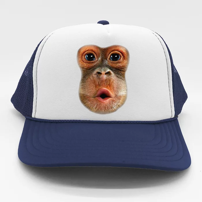 Monkey Face Breath Funny Trucker Hat