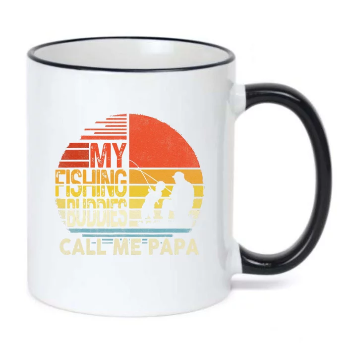 My Fishing Buddies Call Me Papa Fathers Day Black Color Changing Mug