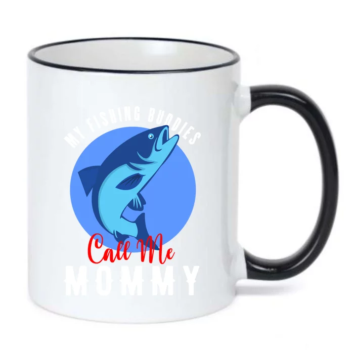 My Fishing Buddies Call Me Mommy Family Fishing Fish Cute Gift Black Color Changing Mug