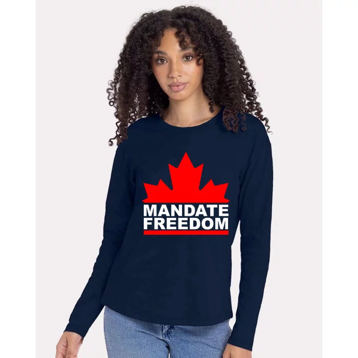 Mandate Freedom Candian Womens Cotton Relaxed Long Sleeve T-Shirt