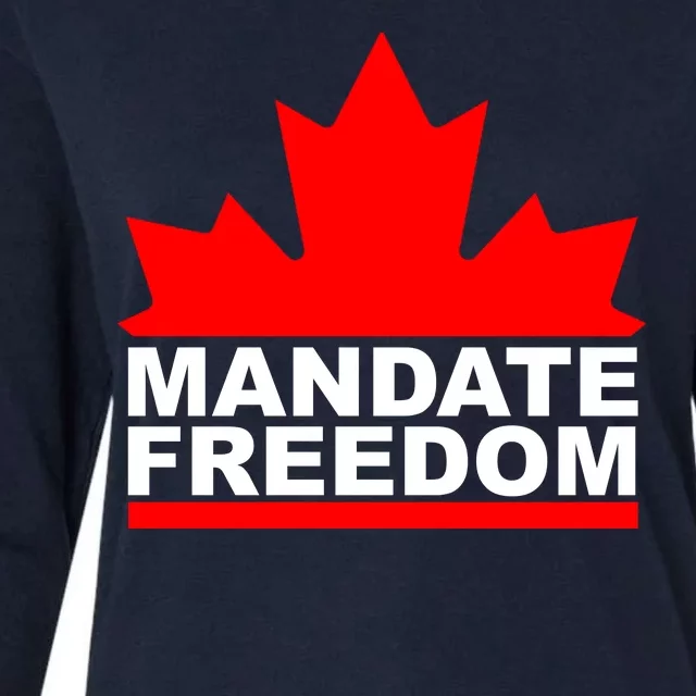 Mandate Freedom Candian Womens Cotton Relaxed Long Sleeve T-Shirt