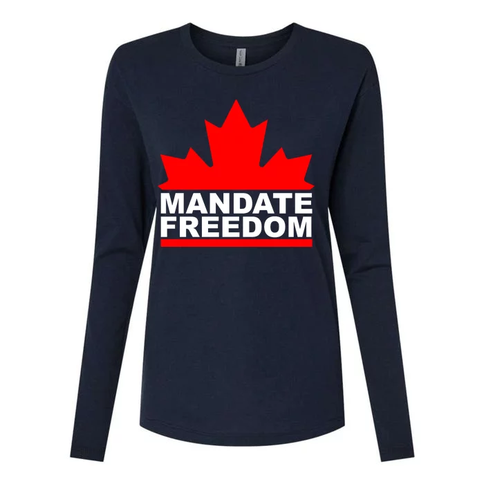 Mandate Freedom Candian Womens Cotton Relaxed Long Sleeve T-Shirt