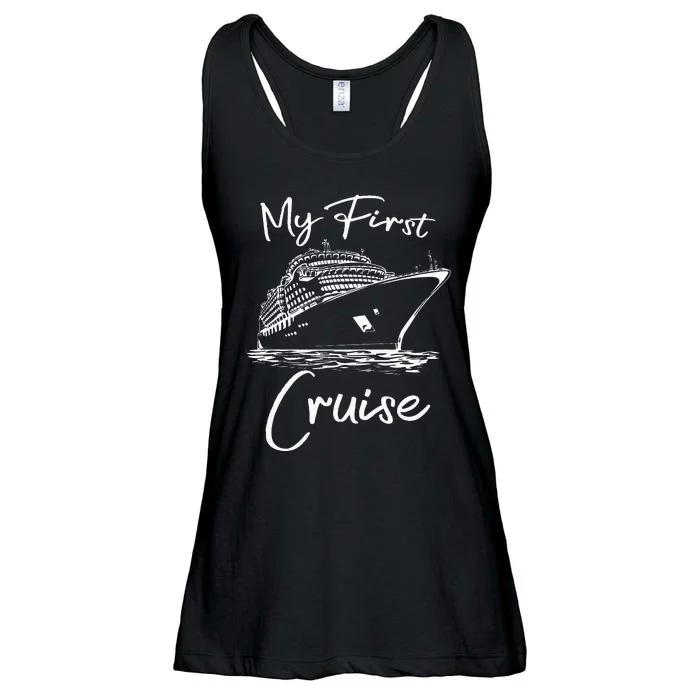 My First Cruise Ship 1st Cruising Family Vacation Ladies Essential Flowy Tank