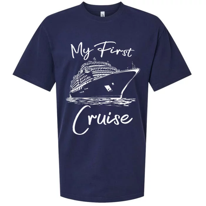 My First Cruise Ship 1st Cruising Family Vacation Sueded Cloud Jersey T-Shirt