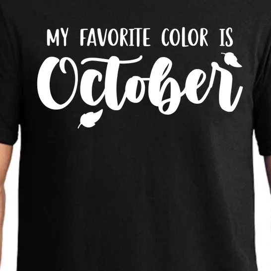 My Favorite Color Is October Pajama Set