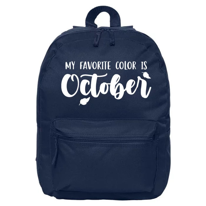 My Favorite Color Is October 16 in Basic Backpack