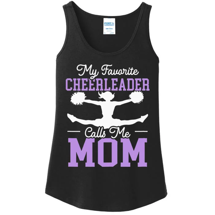 My Favorite Cheerleader Calls Me Mom Cheerleading Cheering Ladies Essential Tank