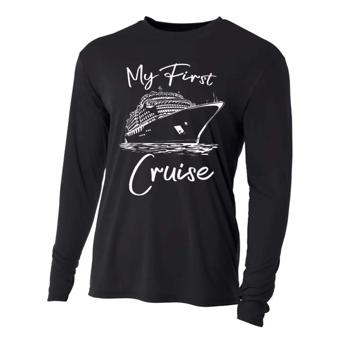 My First Cruise Ship 1st Cruising Family Vacation Trip Boat Cooling Performance Long Sleeve Crew