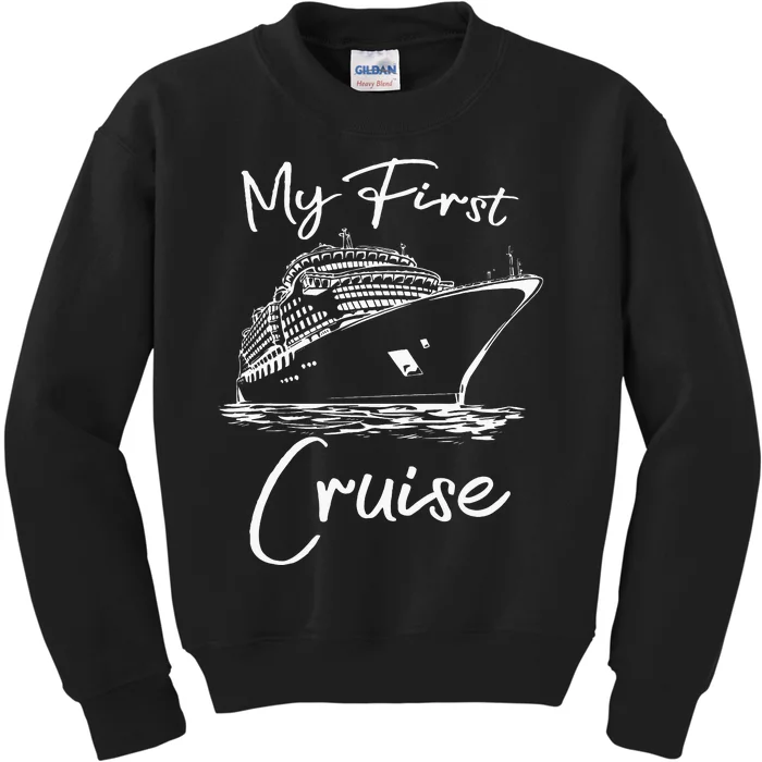 My First Cruise Ship 1st Cruising Family Vacation Trip Boat Kids Sweatshirt