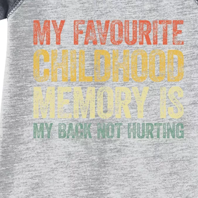 My Favorite Childhood Memory Is My Back Not Hurting Infant Baby Jersey Bodysuit