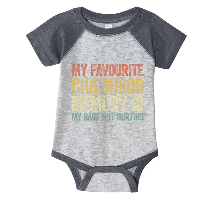 My Favorite Childhood Memory Is My Back Not Hurting Infant Baby Jersey Bodysuit