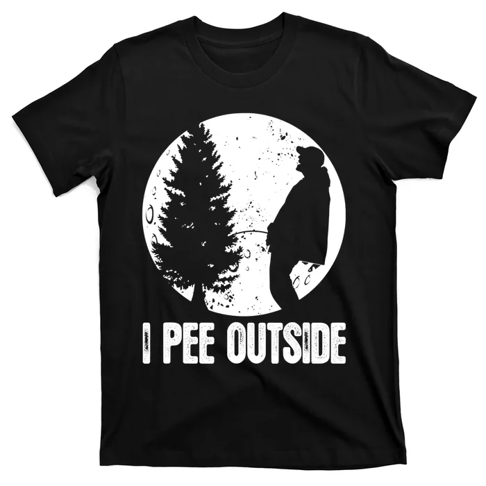 TeeShirtPalace | Mens Funny Camping Shirts For Men I Pee Outside  Inappropriate TShirt T-Shirt