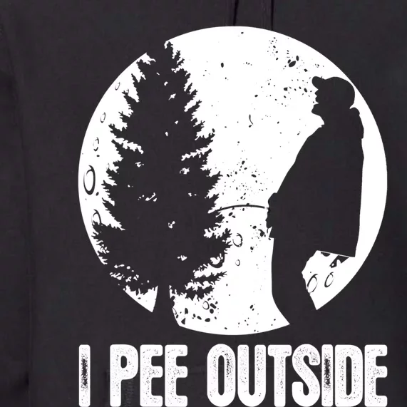 Mens Funny Camping Shirts For Men I Pee Outside Inappropriate TShirt Premium Hoodie