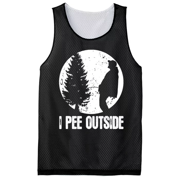 Mens Funny Camping Shirts For Men I Pee Outside Inappropriate TShirt Mesh Reversible Basketball Jersey Tank