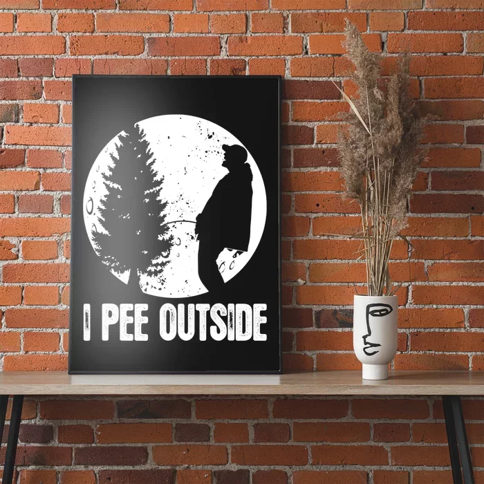 Mens Funny Camping Shirts For Men I Pee Outside Inappropriate TShirt Poster