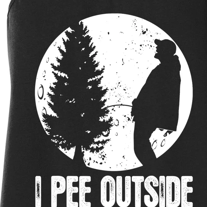 Mens Funny Camping Shirts For Men I Pee Outside Inappropriate TShirt Women's Racerback Tank