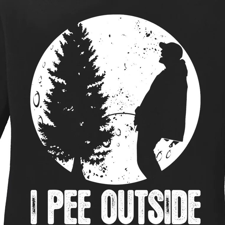 Mens Funny Camping Shirts For Men I Pee Outside Inappropriate TShirt Ladies Long Sleeve Shirt