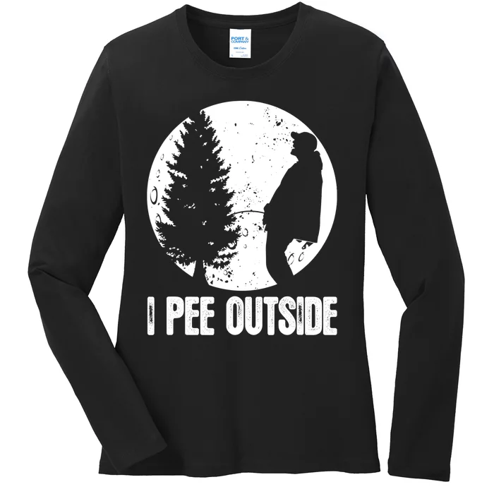 Mens Funny Camping Shirts For Men I Pee Outside Inappropriate TShirt Ladies Long Sleeve Shirt