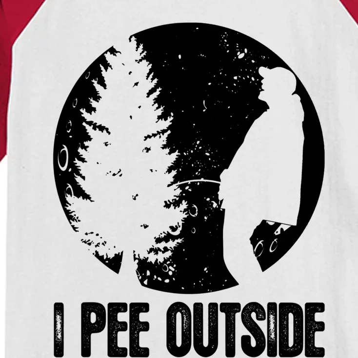 Mens Funny Camping Shirts For Men I Pee Outside Inappropriate TShirt Kids Colorblock Raglan Jersey