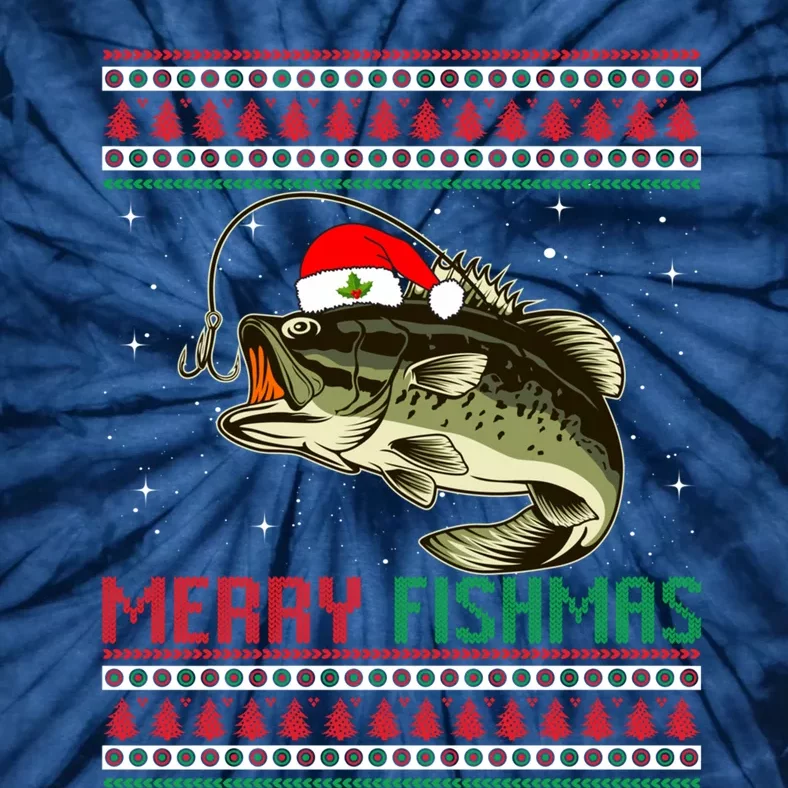 Merry Fishmas Christmas Fish Fisherman Funny Fishing Tie-Dye T-Shirt