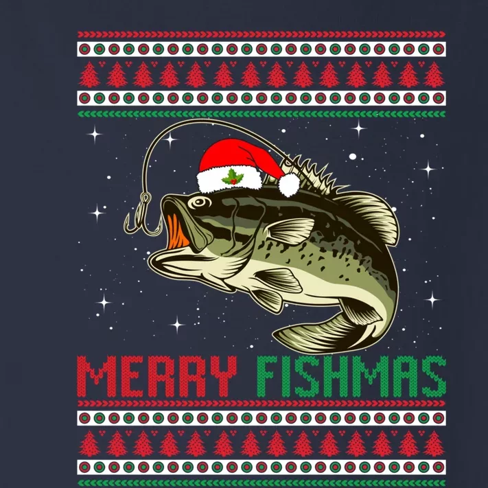 Merry Fishmas Christmas Fish Fisherman Funny Fishing Toddler Long Sleeve Shirt