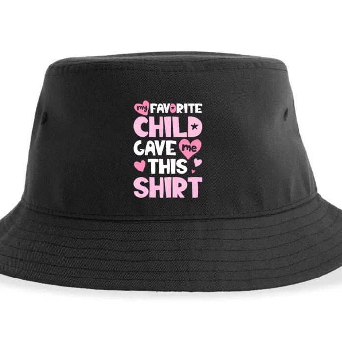 My Favorite Child Gave Me This Family Mom Dad Gifts Sustainable Bucket Hat