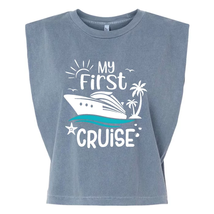 My First Cruise Family Matching Garment-Dyed Women's Muscle Tee