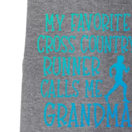 My Favorite Cross Country Runner Calls Me Grandma Grandson Gift Doggie 3-End Fleece Hoodie