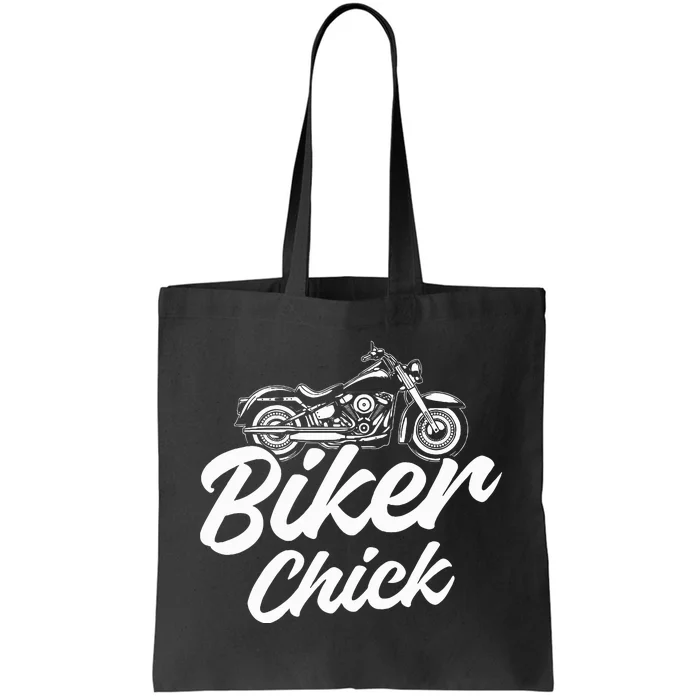 Motorcycle Funny Chopper Race Biker Chick Tote Bag