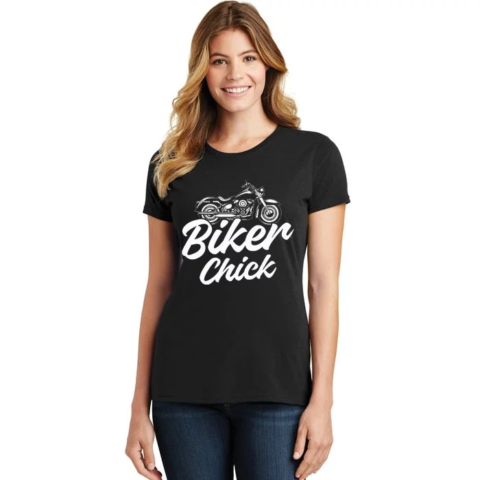 Motorcycle Funny Chopper Race Biker Chick Women's T-Shirt