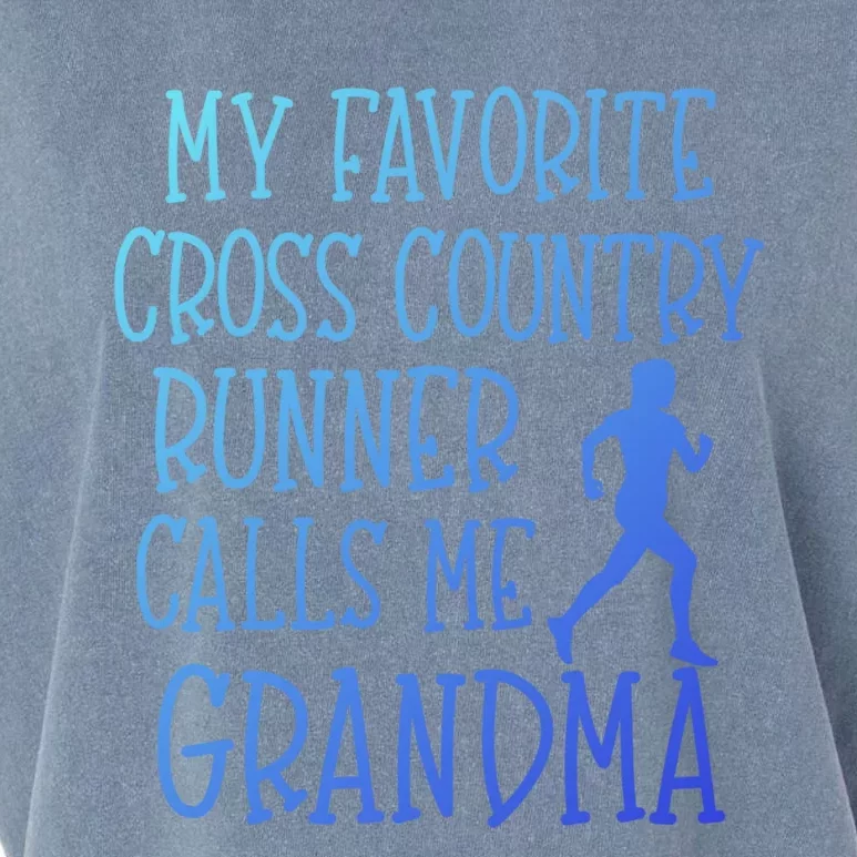 My Favorite Cross Country Runner Calls Me Grandma Grandson Gift Garment-Dyed Women's Muscle Tee