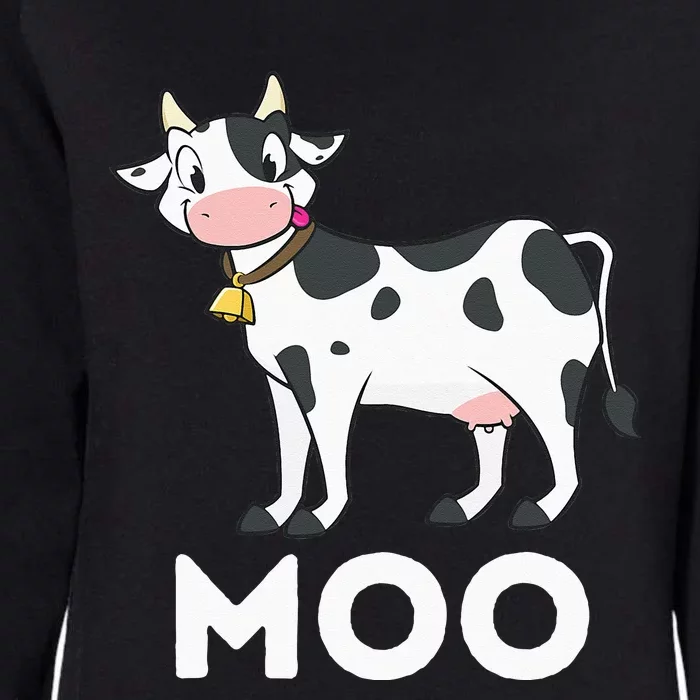 Moo Funny Cow Lover Famer Cattle Ranch Dairy Farming Womens California Wash Sweatshirt