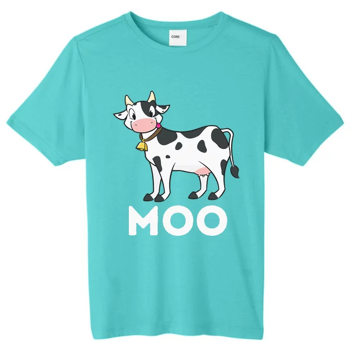 Moo Funny Cow Lover Famer Cattle Ranch Dairy Farming ChromaSoft Performance T-Shirt