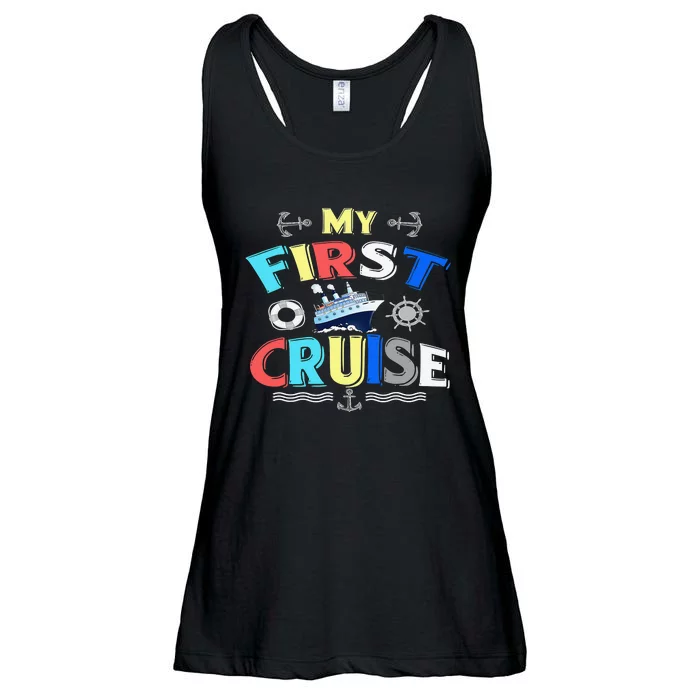 My First Cruise  Girls Boys Cruising and Sailing Ladies Essential Flowy Tank