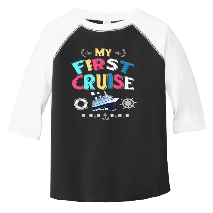 My First Cruise  Girls Boys Cruising and Sailing Toddler Fine Jersey T-Shirt