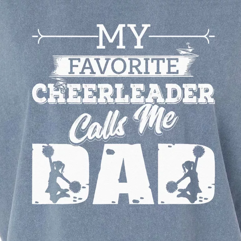 My Favorite Cheerleader Calls Me Dad Cheer Fathers Day Garment-Dyed Women's Muscle Tee