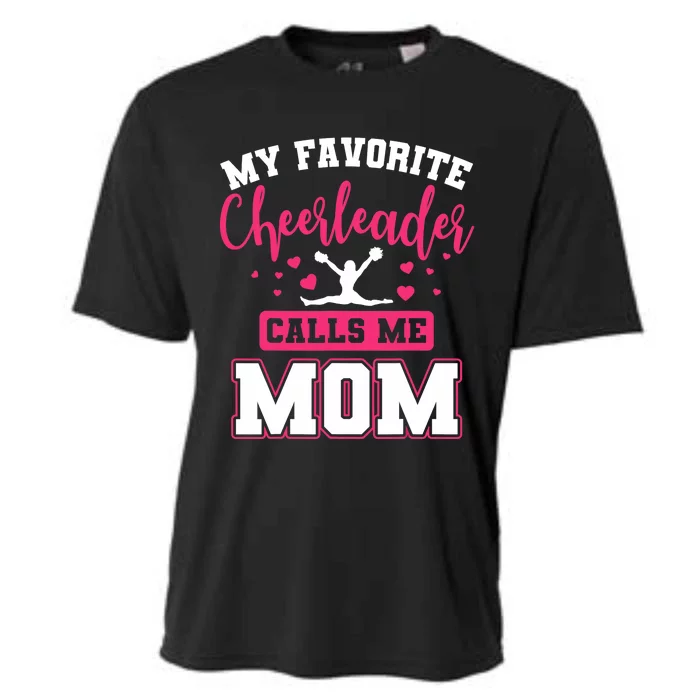 My Favorite Cheerleader Calls Me Mom Cheerleading Team Squad Cooling Performance Crew T-Shirt