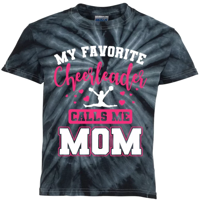 My Favorite Cheerleader Calls Me Mom Cheerleading Team Squad Kids Tie-Dye T-Shirt