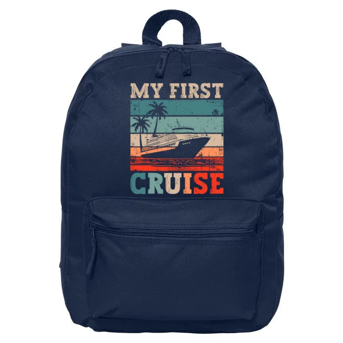 My First Cruise Family Vacation Cruise Ship 16 in Basic Backpack