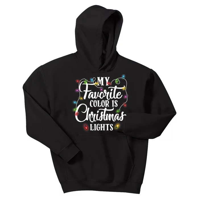 My Favorite Color Is Christmas Lights Kids Hoodie